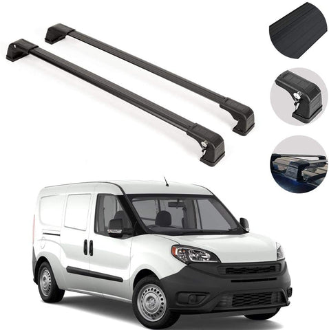 OMAC Roof Rack Lockable Mechanism | Aluminum Black Cargo Carrier Rooftop Luggage Crossbars | Fits Ram Promaster City 2015-2021