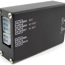 iNewcow Car Multiple Cameras Switch Control Box 2 Way Channel for Front/Rear/Right/Left View Parking Camera System Video Control to LCD/DVD/DVR.