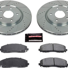 Power Stop K5959 Front Brake Kit with Drilled/Slotted Brake Rotors and Z23 Evolution Ceramic Brake Pads