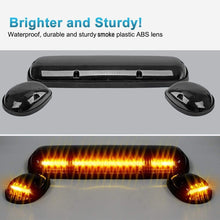 Partsam 3PCS 30LED Cab Marker Roof Running Lights Assembly Compatible with Chevrolet Silverado/GMC Sierra 1500 1500HD 2500 2500HD 3500 2002-2007 Trucks Lights + Wiring Pack