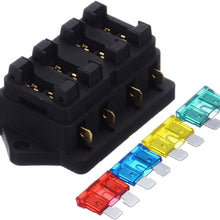 1pcs 4 Way Fuse Box DC 12V 24V 40A Circuit Car Trailer Auto Blade Fuse Box Block Holder ATC ATO Fuse Holder with 4 Fuse