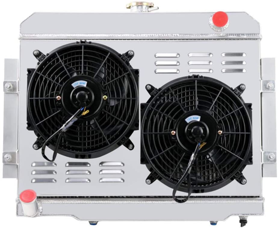 OzCoolingParts 4 Row Core All Aluminum Radiator + 2 x 12