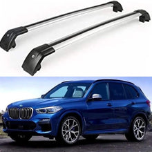 Chebay 2Pcs Fits for X5 G05 2019 2020 Crossbar Cross Bar Roof Rail Roof Rack Rail Rack Lockabel Baggage Luggage Carrier Adjustable - Silver