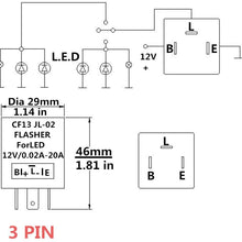3 PIN Square 12 Volt CF13 Load Resistor Electronic Flasher Relay Fix For LED Turn Signal Light Bulbs