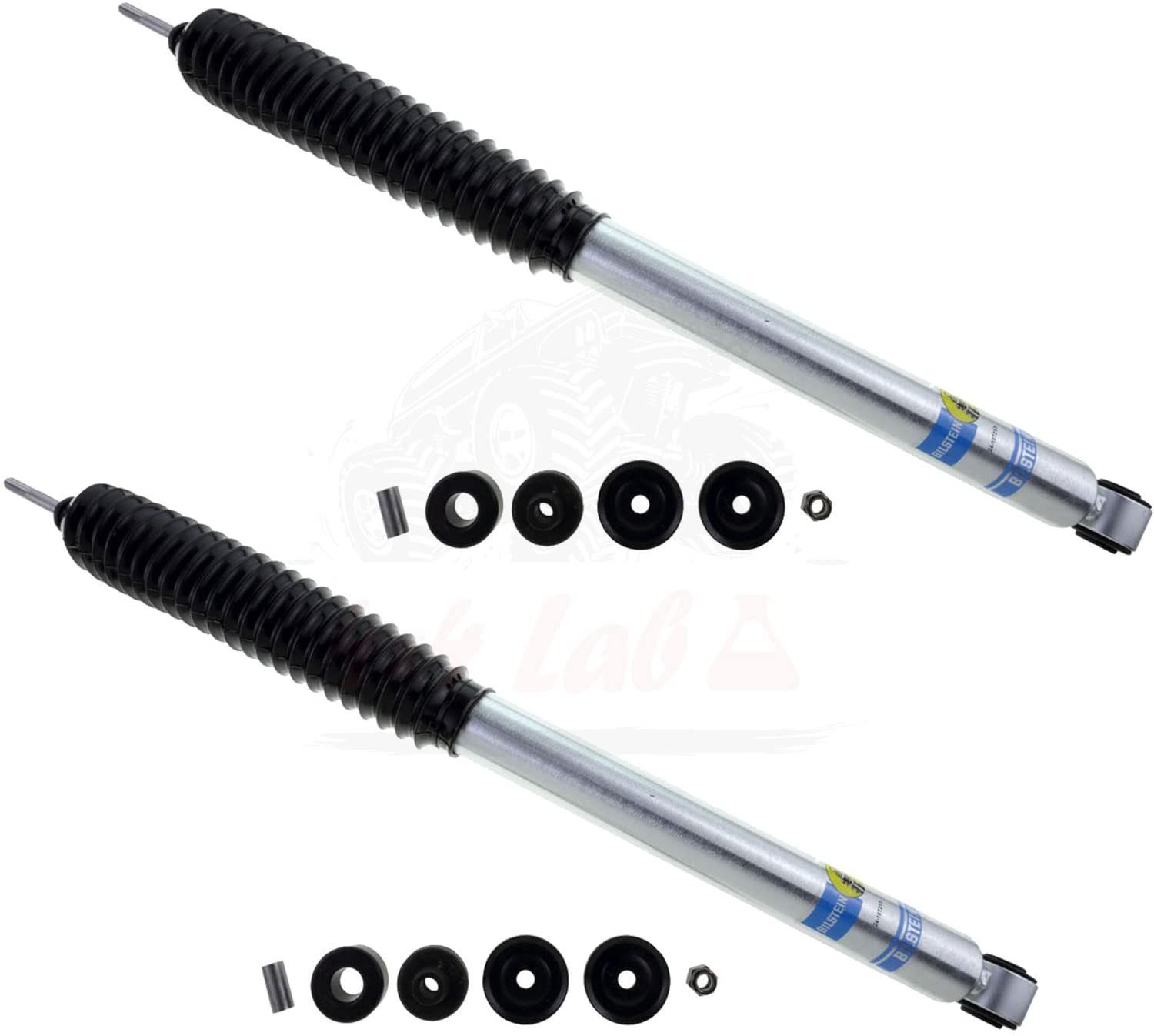 Bilstein B8 5100 Series 2 Front Shocks Kit for 06-'08 Dodge Ram 1500 Mega Cab 4WD 6-8 inch lift Ride Monotube replacement Gas Charged Shock absorbers part number 24-187213