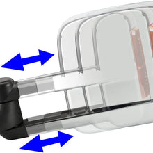 DNA Motoring TWM-021-T999-CH-AM+DM-SY-022 Pair of Towing Side Mirrors + Blind Spot Mirrors