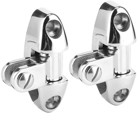 Bimini Top Deck Hinge, Boat Bimini Top Deck Hinge Swivel Mount Stainless Steel 2pcs