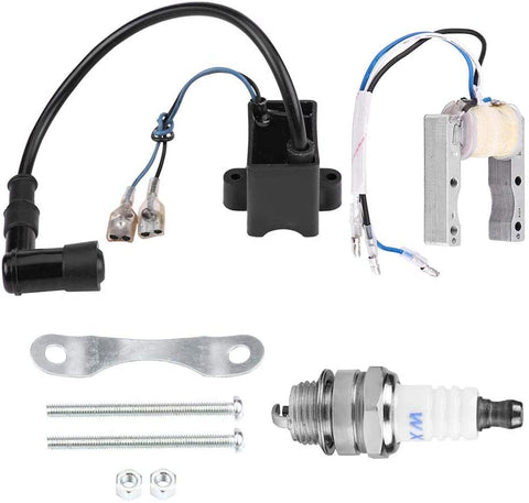 Aramox Magneto Stator, CDI Ignition Coil Magneto Magneto Stator Ignition Coil for Motorized 49cc 66cc 80cc Engine Bicycle Spark Plug