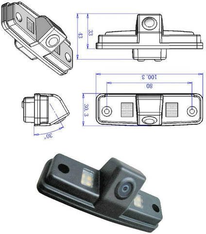 TheCoolCube CCD Chip Car Back Up Rear View Reverse Reversing Parking Camera for Subaru Forester Outback Impreza Sedan