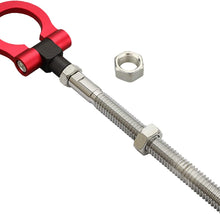 MG Pro-industry Front & Rear Bumper Reverse Screw on Racing Tow Hook Kit Heavy Duty for Ford Mustang 1996-2019,Focus MK4 2017-2019,Focus RS 2017-2019 (Red)