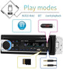 Multimedia Car Stereo – Single Din LCD, BT Audio and Calling, Built-in Microphone,FM Radio Receiver, MP3 Player, WMA, USB, Auxiliary Input, Wireless Remote Control