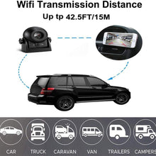 Wireless Backup Dash Cam, MHCABSR WiFi Reversing Camera Work with Phone IP68 Waterproof IR Night Vision Wide Angle Magnetic Rear View Parking Camera for Trailers Trucks RVs…