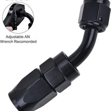 EVIL ENERGY 6AN Straight Swivel Hose End Fitting for Braided Fuel Line Aluminum Black 2PCS