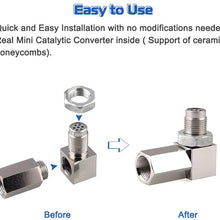 90 Degree Oxygen O2 Sensor Socket Real Mini Catalytic Converter with 201 Stainless M18