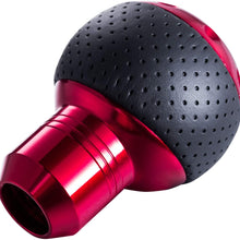 Bashineng 5 Speed Leather Transmission Shift Handle, Gear Stick Shifter Knob Fit Most Manual Cars (Red)