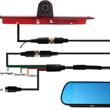 KNRAGHO Compatible with Brake Light Backup Camera B E N Z Sprinter/Crafter Vans LED Light Parking (with Monitor)