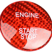 XinQuan Wang Carbon Fiber Car Engine Start Stop Button Cover Keyless Go Ignition Stickers Fit for Mercedes Benz C GLC C200l (Color : Free, Color Name : Red)