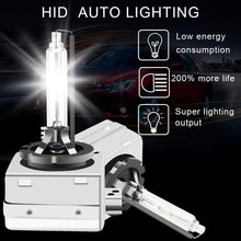 D1S/ D1C 4300K Xenon HID Replacement Bulb Diamond White Metal Stents Base 12V Car Headlight Lamps Head Lights 35W (A Pair)