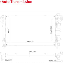 1 Row Automatic Transmission Aluminum/Plastic Radiator For Ram 1500 2500 3500 Ram 4000 Ramcharger 3.9L V6 5.2L 5.9L V8