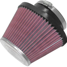 K&N Universal Clamp-On Air Filter: High Performance, Premium, Washable, Replacement Filter: Flange Diameter: 3.9375 In, Filter Height: 5 In, Flange Length: 1.5 In, Shape: Oval Straight, RC-70031