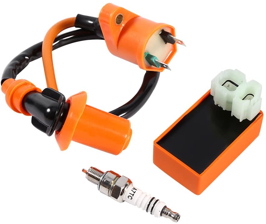 CDI Ignition Coil, Racing CDI Ignition Coil Spark Plug Replace For GY6 50CC 125CC 150CC ATV Scooter