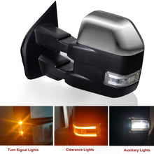 AERDM New towing mirror Chrome Cap with Temperature sensor fit 2015 2016 2017 2018 F150 Towing Mirrors w/Turn Signal, Auxiliary Lamp