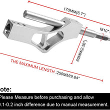 Sporacingrts Adjustable Short Shift Extension Shifter Knob with Adapters for Honda Civic Integra CRX (Silver)