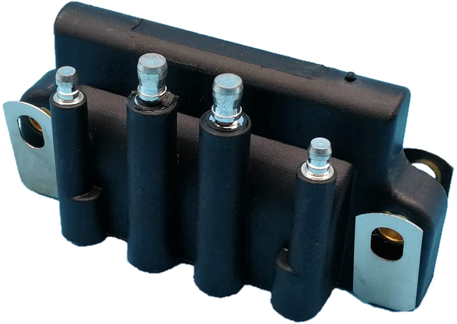 Tuzliufi Ignition Coil for Outboard 2hp 2.3hp 2.5hp 3hp 3.3hp 4hp 6hp 8hp 9.9hp 15hp 28hp 40hp 45hp 50hp 55hp 80hp 90hp 105hp 115hp 150hp 175hp Dual Plug Wire 0583740 583740 583298 879614 New Z370