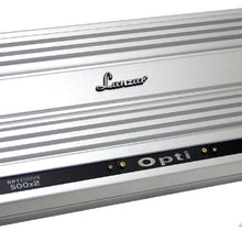 Lanzar Amplifier Car Audio, 2 Channel, 2,000 Watt, 2 Ohm, Bridgeable 4 Ohms, MOSFET, RCA Input, Low Pass Filter, High Pass Filter, Bass Boost, Amplifier for Car Speakers, Car Electronics (OPTI500X2)