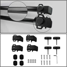 Cross Bar Compatible With 2011-2016 Jeep Compass, Factory Style Roof Rack Crossbar Black ABS Aluminum by IKON MOTORSPORTS, 2012 2013 2014 2015