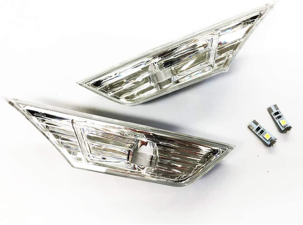 S SIZVER Clear Side Market Blink Light Turn Signal for 2016-2019 Honda Civic All Model (Clear Lens)