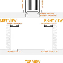 Fichman Furniture Unpainted Radiator Cover Kit, 24" L x 40" H (9" Depth)