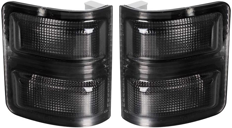 HERCOO Smoke Side Mirror Marker Lights Lens Compatible with 2008-2016 Ford F250 F350 F450 Super Duty Turn Signal Aftermarket Replacement, Qty: 2