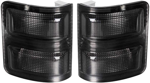 HERCOO Smoke Side Mirror Marker Lights Lens Compatible with 2008-2016 Ford F250 F350 F450 Super Duty Turn Signal Aftermarket Replacement, Qty: 2