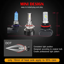 TURBO SII Extremely Bright 9005/HB3 High Beam 9006/HB4 Low Beam Combo LED Headlight Bulbs Conversion Kit, DOT Approved D6 Series CSP Chips Fog Light,12000LM 6000K Cool White (4Pack,2 sets,Black)