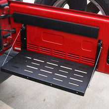 SAVEMORE4U18 Multi Purpose Foldable Rear Door Utility Cargo Shelf Storage Rack Tailgate Table Fit Compatible for Jeep Wrangler JK JKU 2007-2017 Cargo Carrier Support up to 75lb