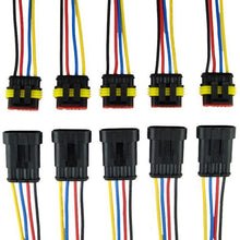 ZYTC 10 Kits 3 Pin Way Waterproof Electrical Connector Plug 1.5mm Series Terminals
