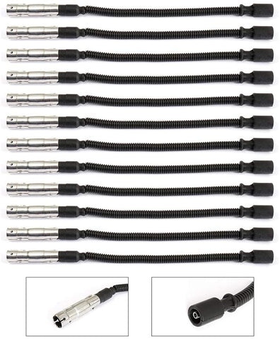 ECCPP New Spark Plug Ignition Wire Sets 1121500118 1121500218 Compatible with Abarth 1600 Mercedes-Benz C240/ C32 AMG/ C320/ CLK320/ E320/ ML320/ ML350/ S350/ SLK32 AMG/ SLK320 1962-2005