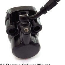 Short Stainless Steel Brake Line Kit - Black - 35 Degree Caliper Mount - Fits Honda CB360/450/500/550/750 For drag, clip on, or clubman handlebars!