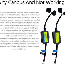 AnyCar Led Headlight Bulb Canbus H4 9003 Resistor Anti-flicker Harness Warning Conversion Kit Error Free Decoder (H4/9003/HB2)
