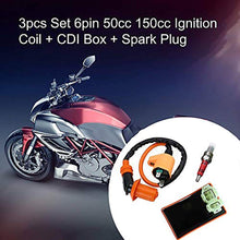 GY6 50cc Performance Racing Ignition Coil for GY6 125cc 150cc 250cc 4-Stroke Engine Scooter with 3 Electrode Spark Plug Scooter Moped Racing Cdi Box 6 Pin