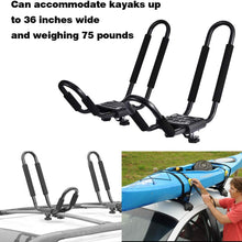 Hemousy Kayak Roof Rack,Canoe/Surf/Ski Car Roof Carrier with Straps J-Style Rooftop Racks for Canoe, Sup, Kayaks, Surfboard Ski Board&Snowboard Top Mount On SUV Car and Truck Crossbar