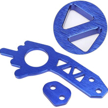 Aramox Car Rear Tow Hook, Universal Car Aluminium Alloy Front Rear Trailer Towing Hook Ring Set Blue