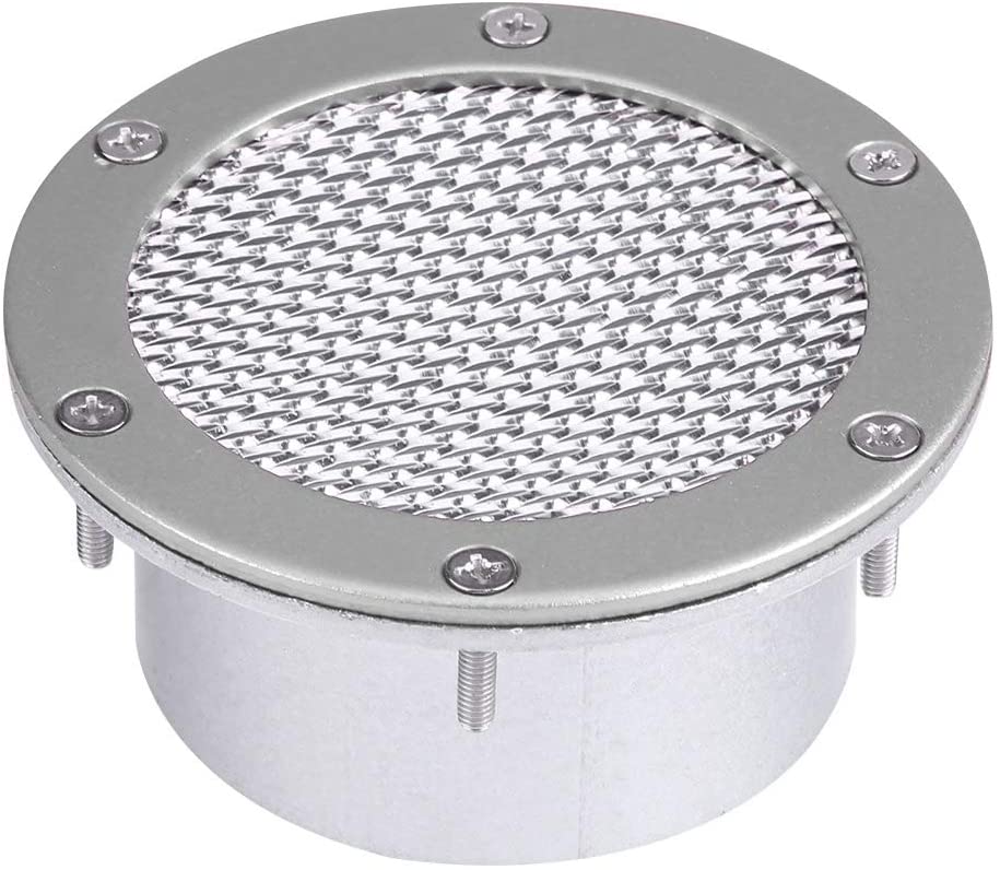 Qiilu Universal Car Racing Air Duct Grille Bumper Vent Inlet for Cold Air Intake(Silver) (Silver)
