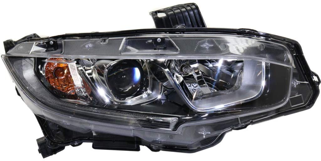 For Honda Civic Headlight Assembly 2016 17 18 2019 Passenger Side | Halogen | Coupe/Hatchback/Sedan | CAPA | HO2503173 | 33100TBAA01