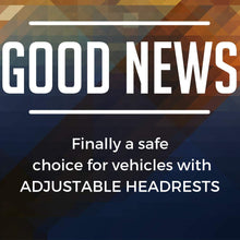 The ONLY Safe Baby Car Mirror for Adjustable Headrests, Strong Stable Attachment with NO Slippery Straps | Safest Design for Rear Facing Car Seats | Crash Test Proven | Shatterproof | Extra Large