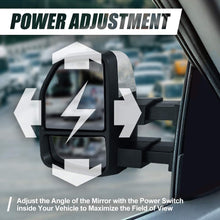 Chrome Left+Right Side Power Heated LED Turn Signal+Puddle Light Towing Mirrors Replacement for Ford F-150 Pickup 04-14