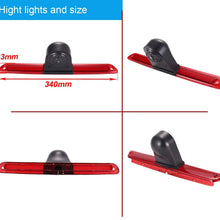 Third Roof Top Mount Brake Lamp Reverse Rear View Backup Camera Angle and Distance Adjustable IR Night Vision for Benz Sprinter W906/Transit Ducato Crafter Master Caravelle +4.3'' Rearview Mirror