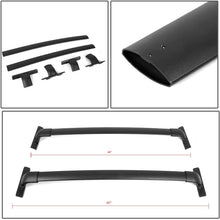 DNA Motoring PT-ZTL-8072 Pair OE Style Aluminum Car Roof Rail Cross Bars Cargo Carrier,Black