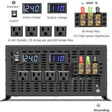 WZRELB Pure Sine Wave 7000W (14000W Surge) 24V Power Inverter DC to AC Power - Solar, RV (RBP-700024)